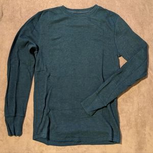 Mossimo Dark Blue Waffle Crew Neck
